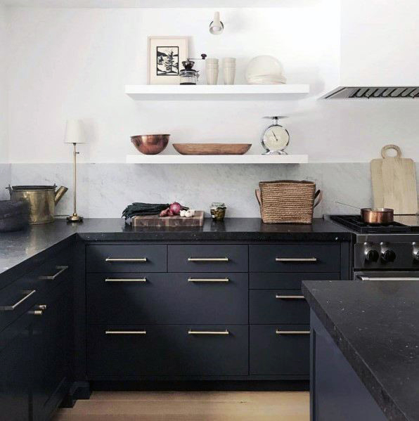 Ideas For Black Kitchen Cabinet Interior