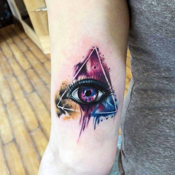 Illumati Colored Eye Tattoo For Women Arms