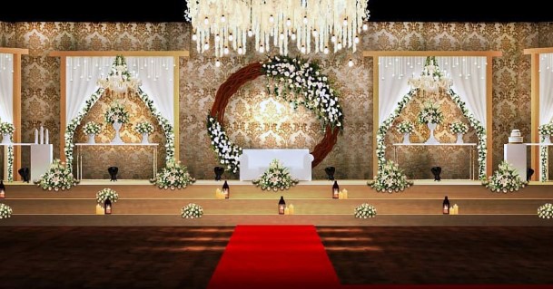 Imperial Wedding Stage Decorations