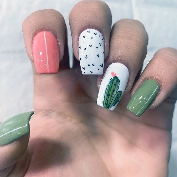 Impressive Cactus Nails Women