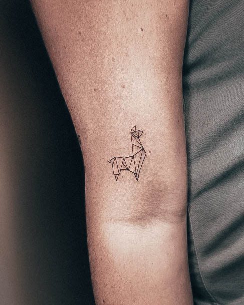 Impressive Ladies Alpaca Tattoo