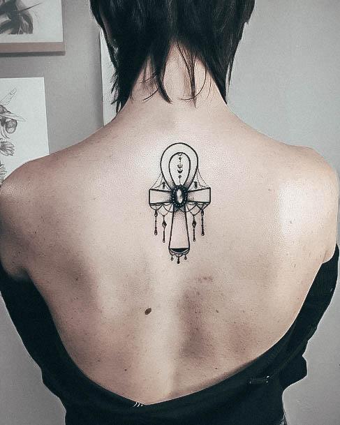 Impressive Ladies Ankh Tattoo