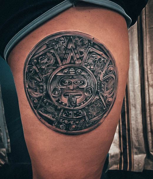 Impressive Ladies Aztec Tattoo