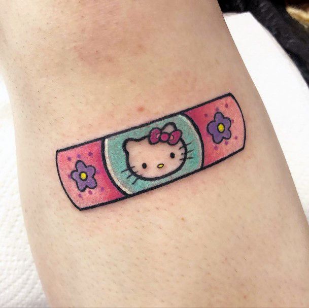 Impressive Ladies Bandaid Tattoo