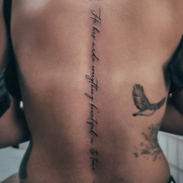 Impressive Ladies Bible Tattoo