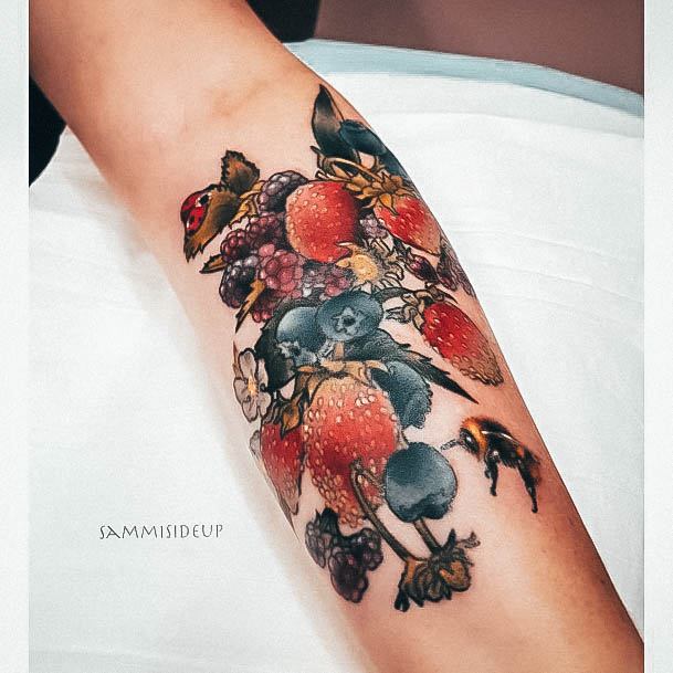 Impressive Ladies Blueberry Tattoo