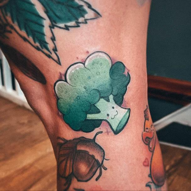 Impressive Ladies Broccoli Tattoo