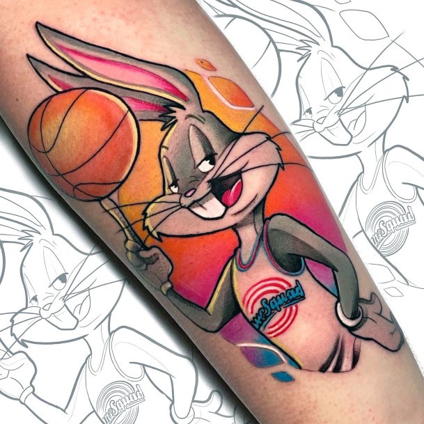 Impressive Ladies Bugs Bunny Tattoo