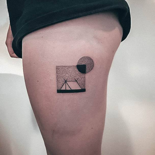 Impressive Ladies Camping Tattoo