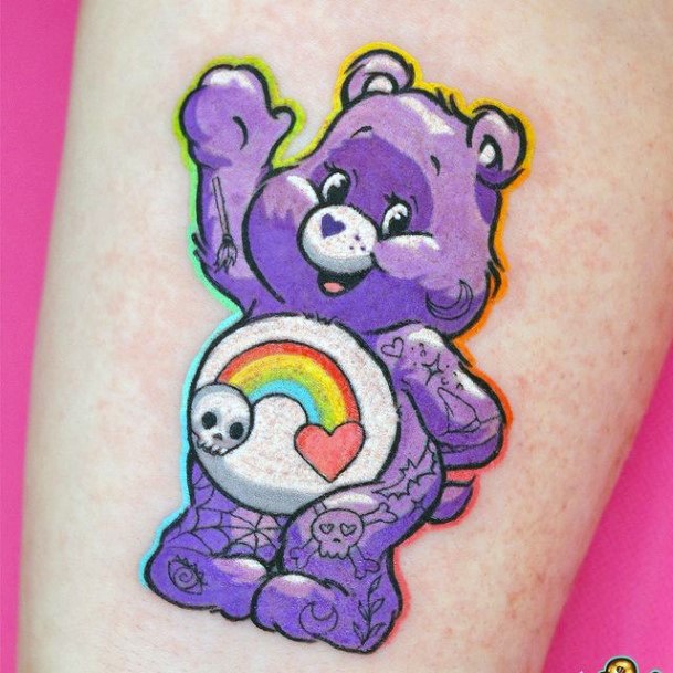 Impressive Ladies Carebears Tattoo