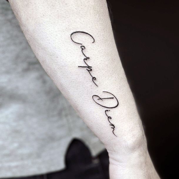 Impressive Ladies Carpe Diem Tattoo