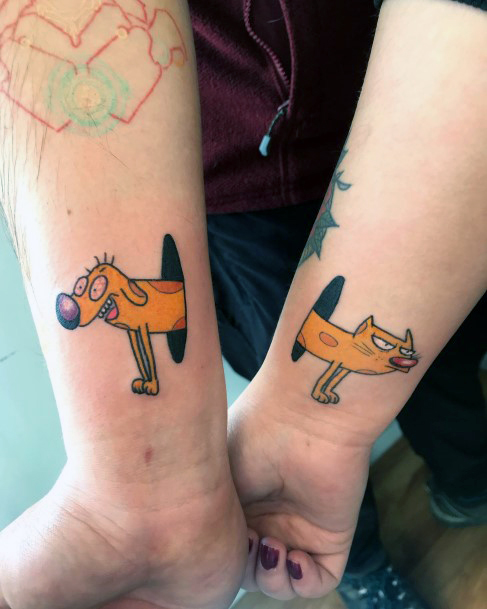 Impressive Ladies Catdog Tattoo