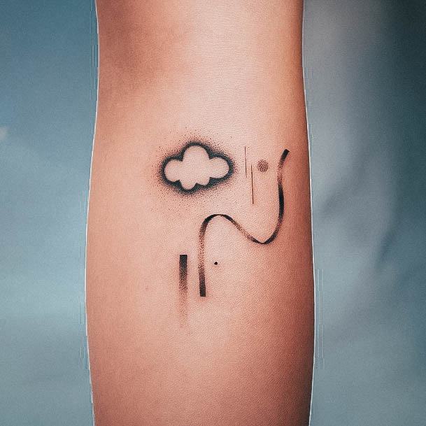 Impressive Ladies Cloud Tattoo