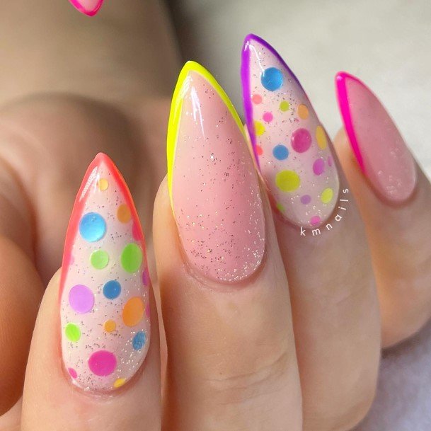 Impressive Ladies Confetti Nail