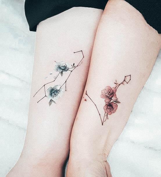 Impressive Ladies Constellation Tattoo