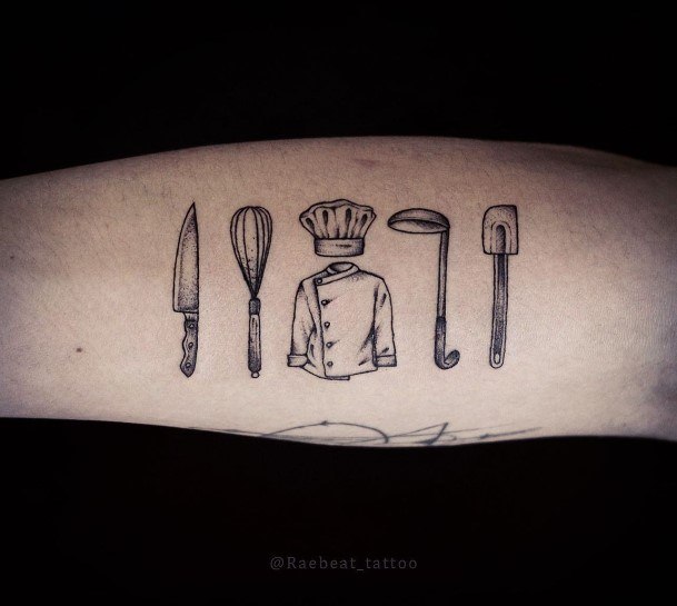 Impressive Ladies Cooking Tattoo