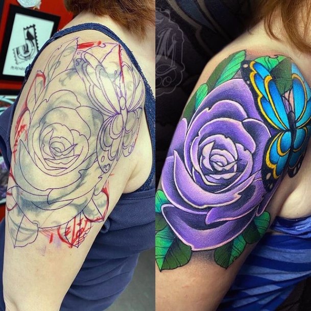 Impressive Ladies Cover Up Tattoo