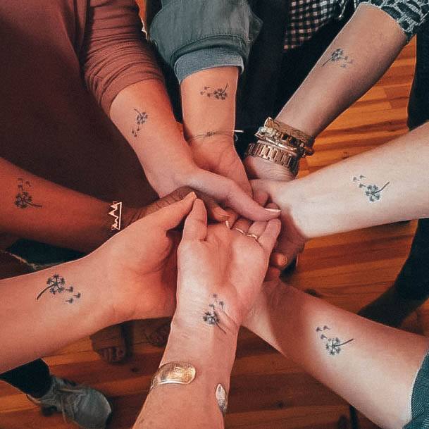 Impressive Ladies Dandelion Tattoo