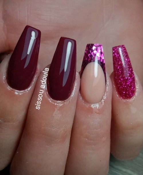 Impressive Ladies Deep Purple Nail