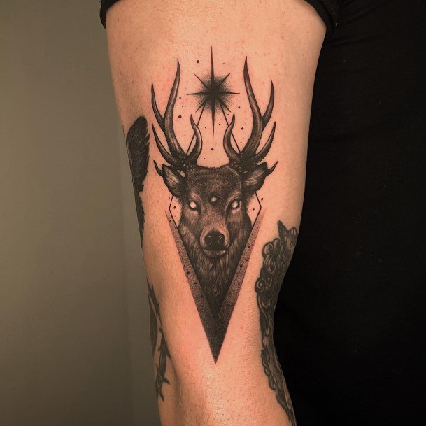 Impressive Ladies Deer Tattoo