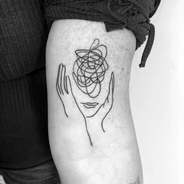 Impressive Ladies Depression Tattoo