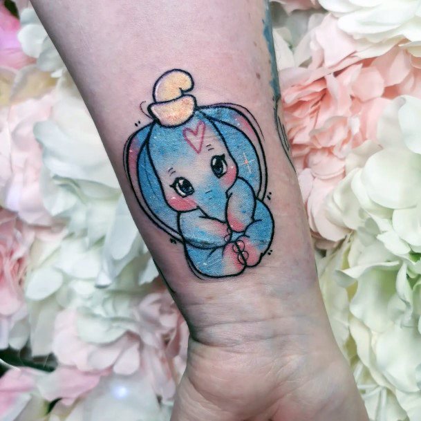 Impressive Ladies Dumbo Tattoo