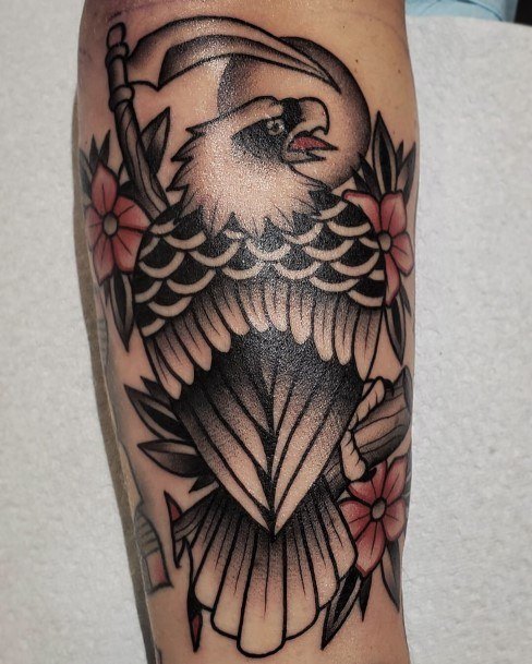 Impressive Ladies Eagle Tattoo