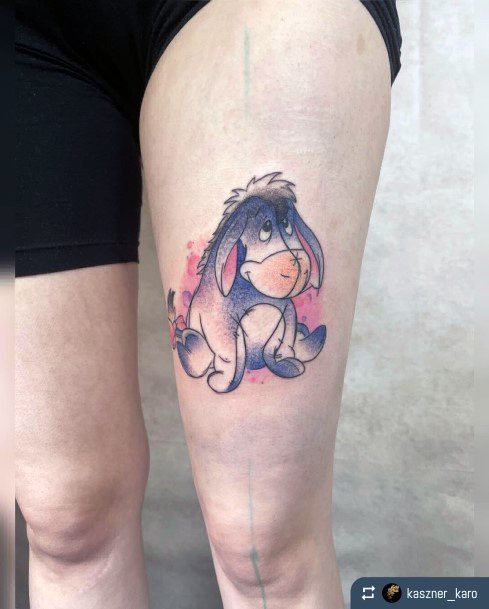 Impressive Ladies Eeyore Tattoo