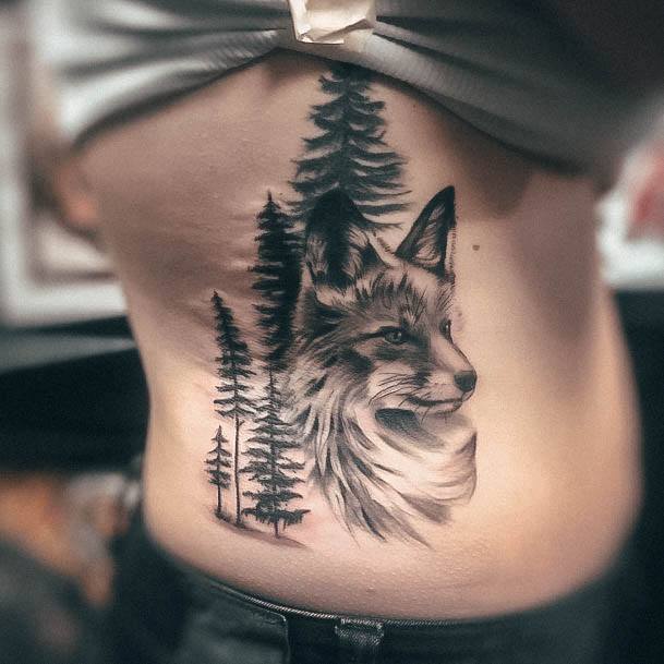 Impressive Ladies Forest Tattoo