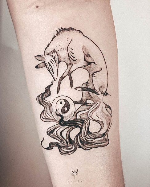 Impressive Ladies Fox Tattoo