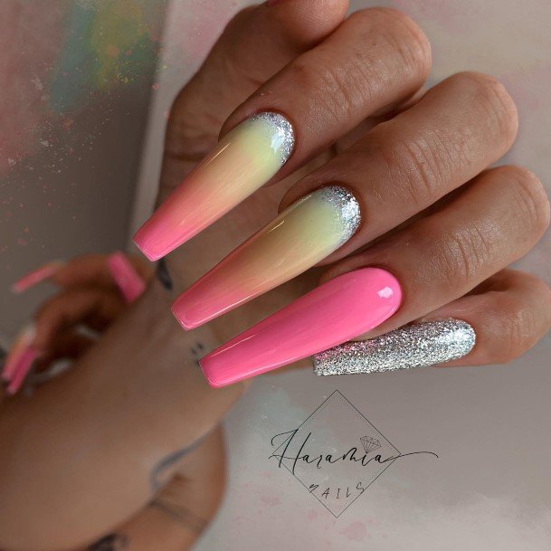 Impressive Ladies Glitter Ombre Nail