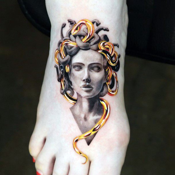 Impressive Ladies Gold Tattoo