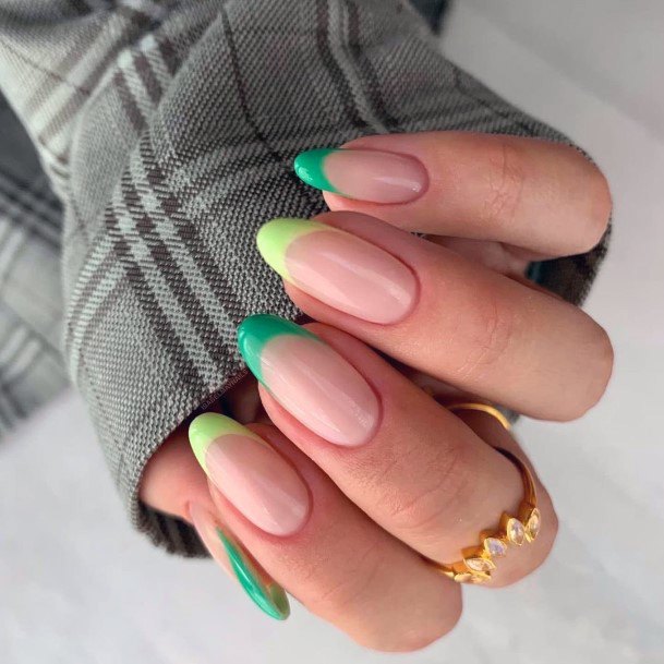 Impressive Ladies Green Dress Nail