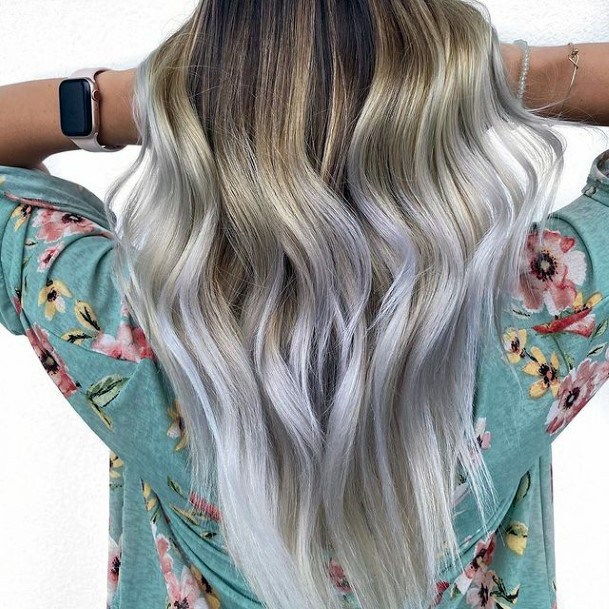 Impressive Ladies Grey Ombre Hairstyles