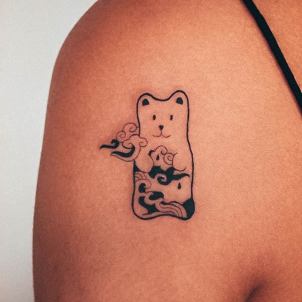 Impressive Ladies Gummy Bear Tattoo