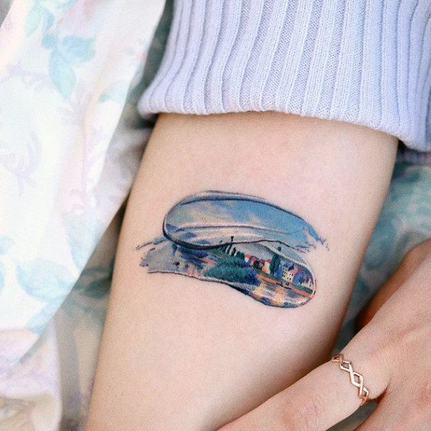 Impressive Ladies Landscape Tattoo