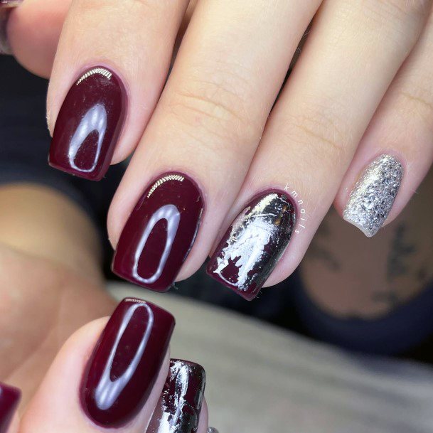 Impressive Ladies Maroon Dress Nail