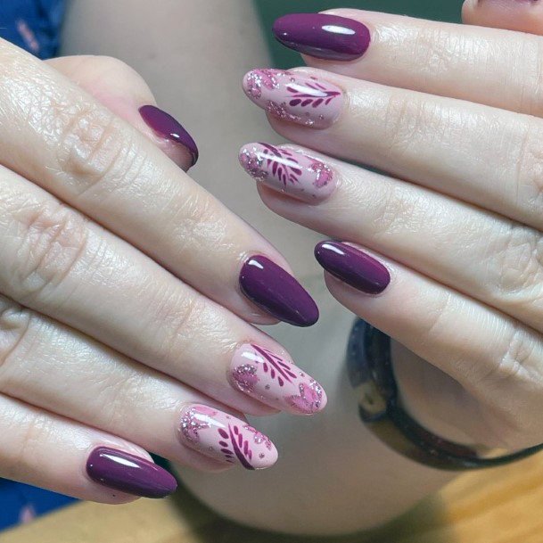 Impressive Ladies Maroon Nail