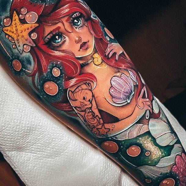 the little mermaid tattoo sleeve