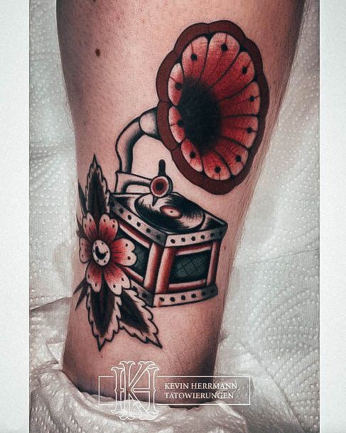 Impressive Ladies Music Tattoo