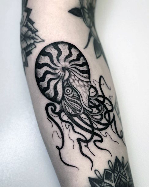 Impressive Ladies Nautilus Tattoo