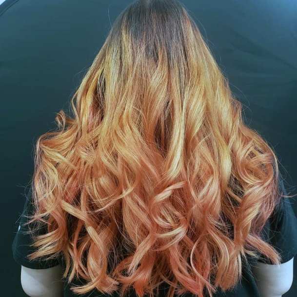 Impressive Ladies Orange Ombre Hairstyles