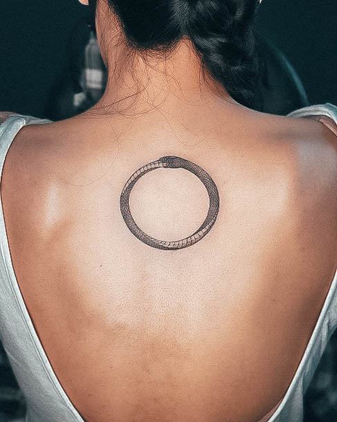 Impressive Ladies Ouroboros Tattoo