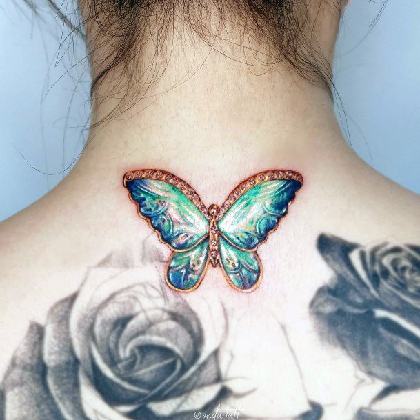 Impressive Ladies Pendant Tattoo