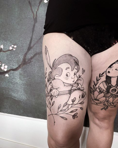 Impressive Ladies Peter Pan Tattoo