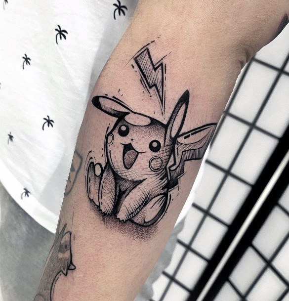 Impressive Ladies Pikachu Tattoo