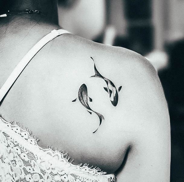 Impressive Ladies Pisces Tattoo