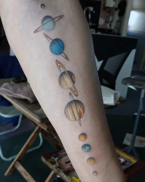 Impressive Ladies Pluto Tattoo