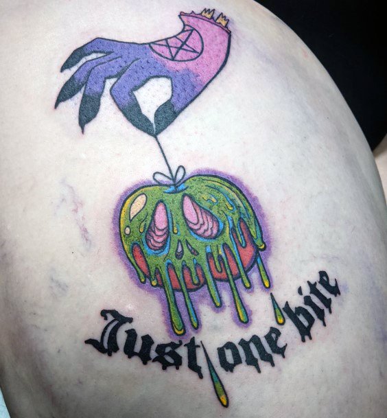 Impressive Ladies Poison Apple Tattoo