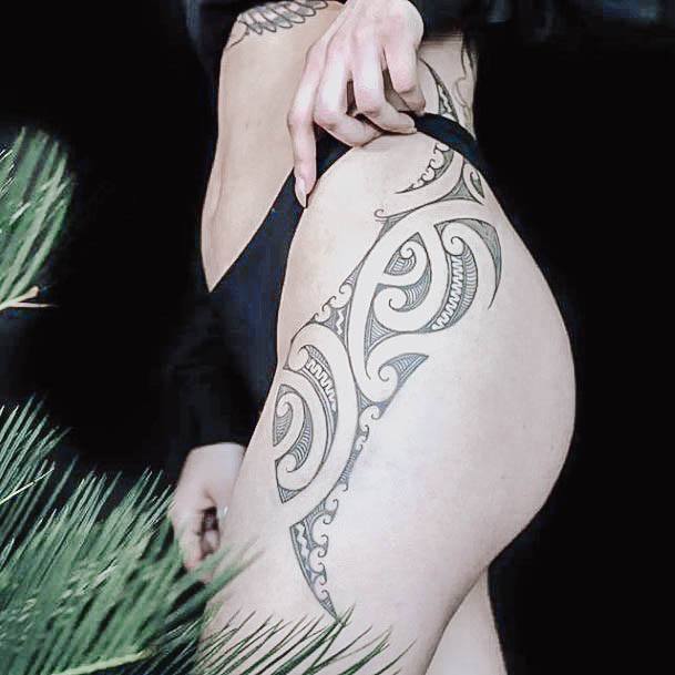 Impressive Ladies Polynesian Tattoo